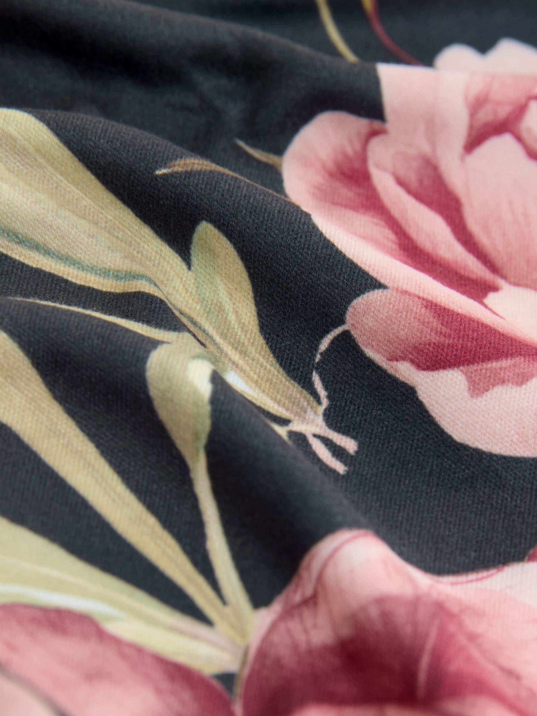 Zwart bloemenprint - Behaaglijke pyjama met lange mouwen