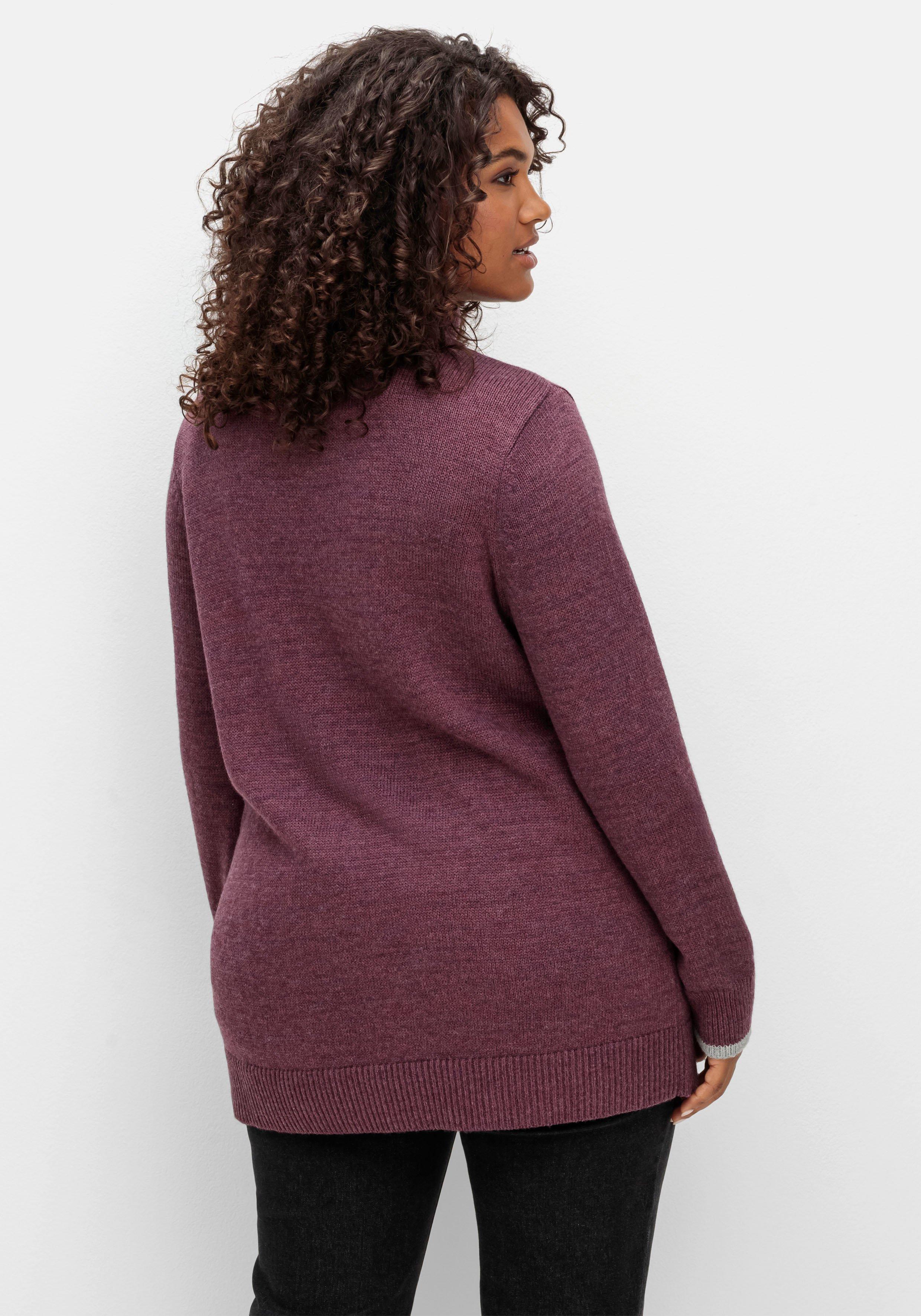Pullover mit Stehkragen und Kaschmiranteil