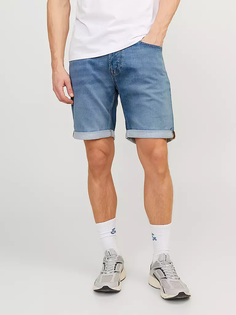 JACK & JONES Jeansshorts JJIRICK JJICON blau