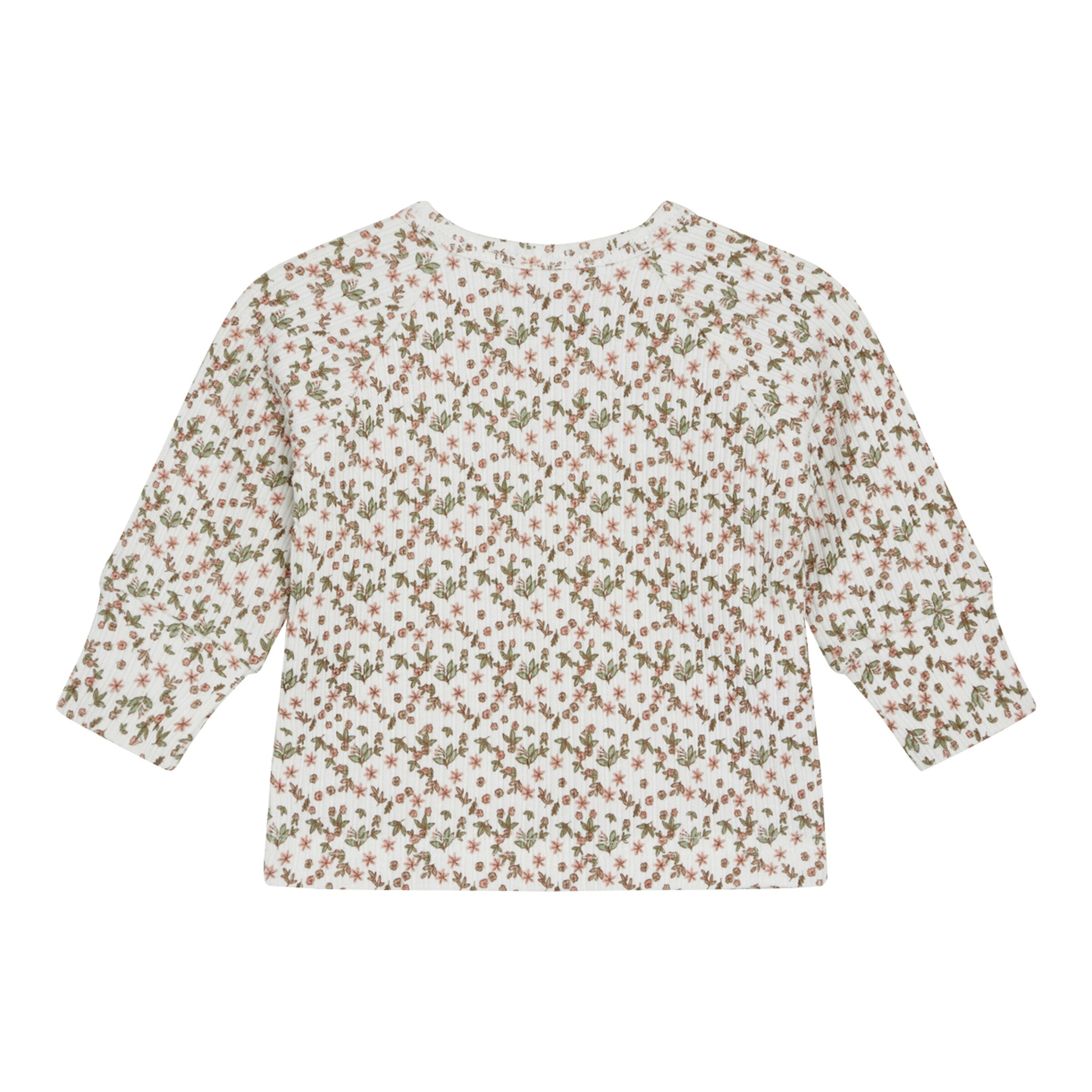 Hust&Claire Wickelshirt langarm Blumen Rippqualität bunt