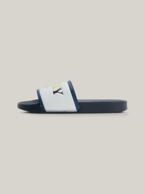 Chinelo de piscina com tira de logotipo