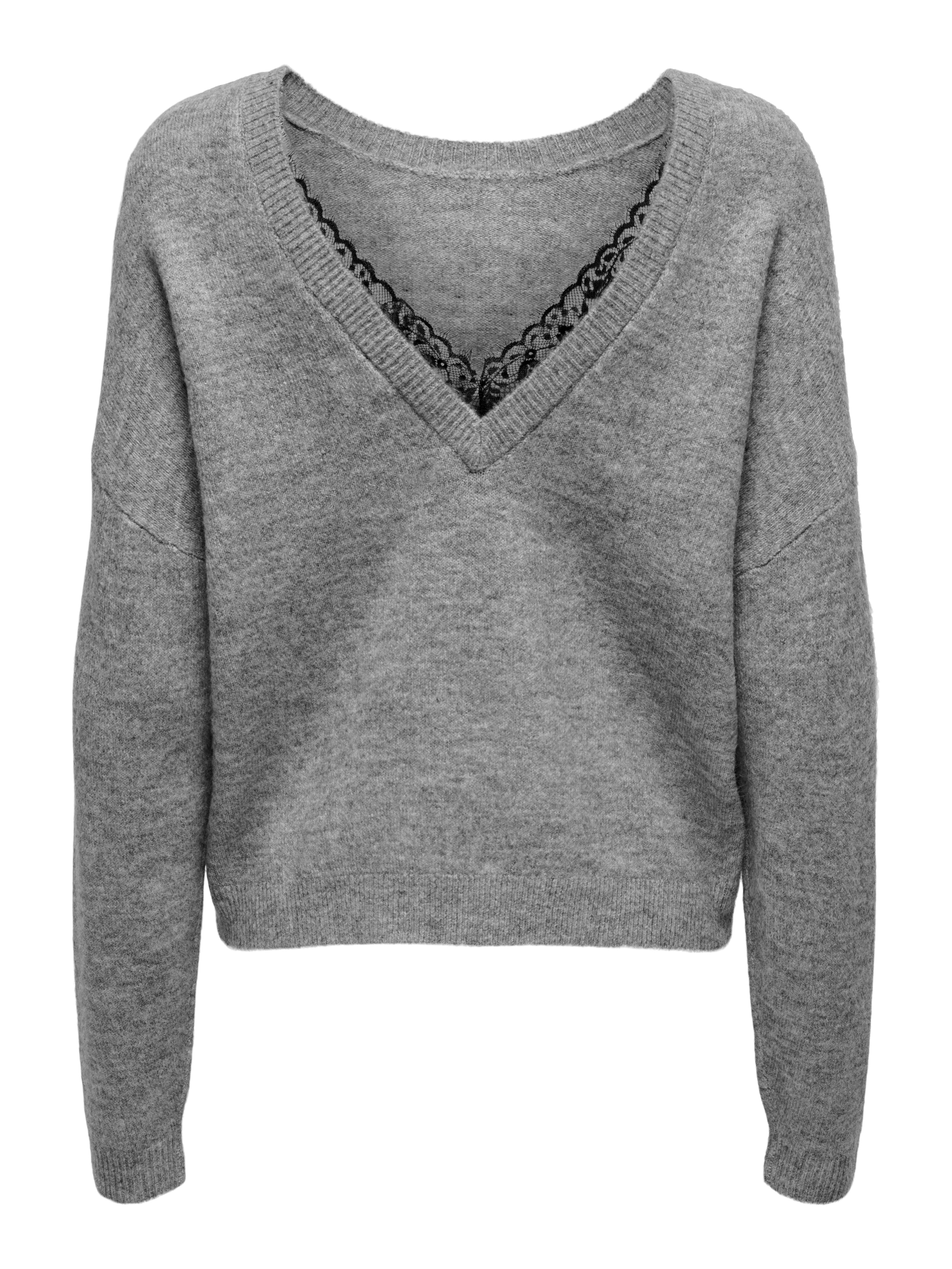 ONLMANIFESTA Strickpullover Light Grey Melange