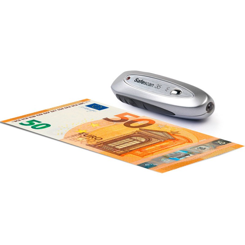Safescan - Détecteur portable de faux billets, cartes bancaires et pièces d'identité - Safescan 35