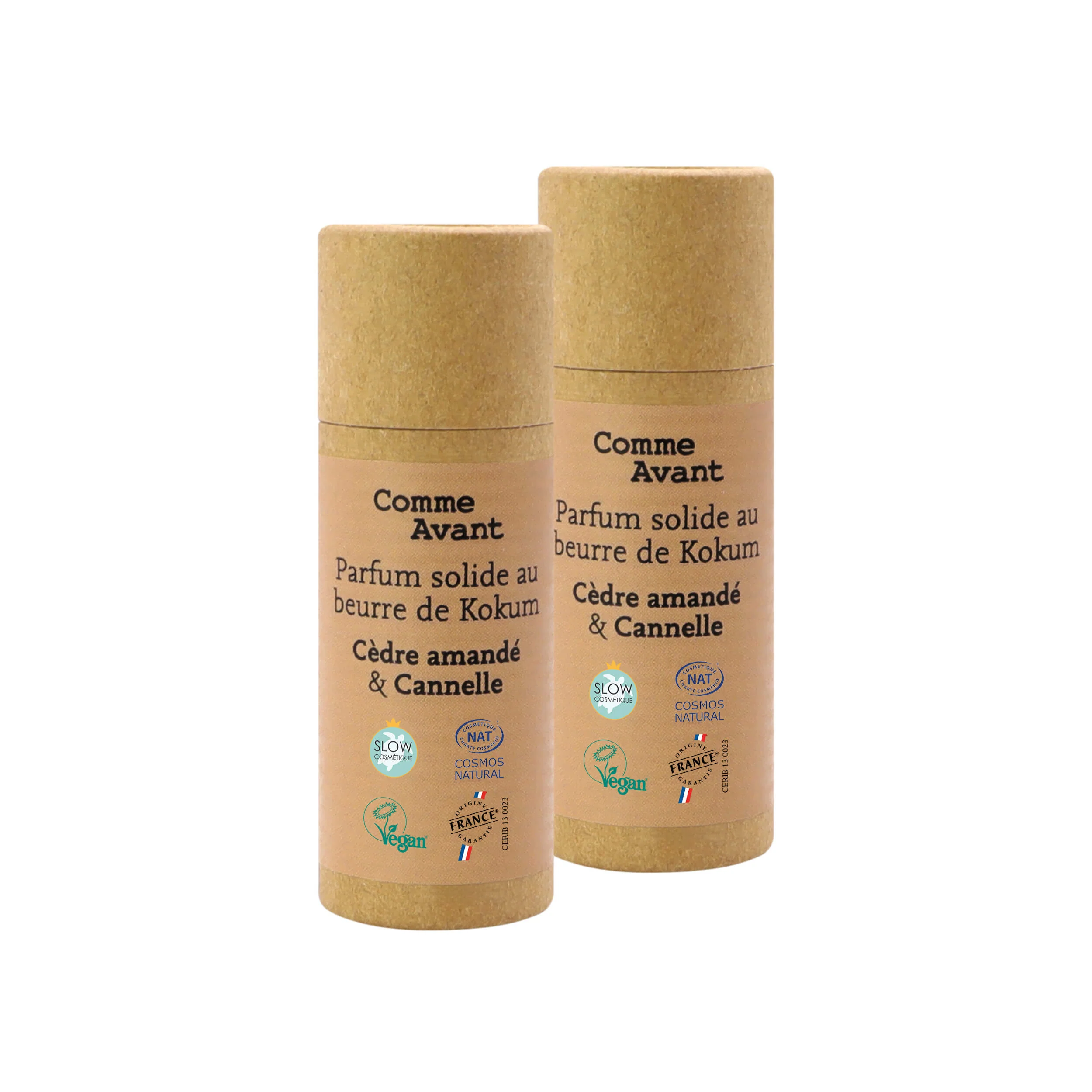 Parfum solide boisé et épicé au beurre de kokum - Version 1 - 1 parfum - 20g / Tonka & Bois de santal