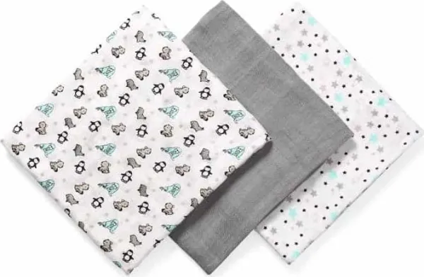 BabyOno Naturlige bleer af økologisk bambusfiber Grå BabyOno