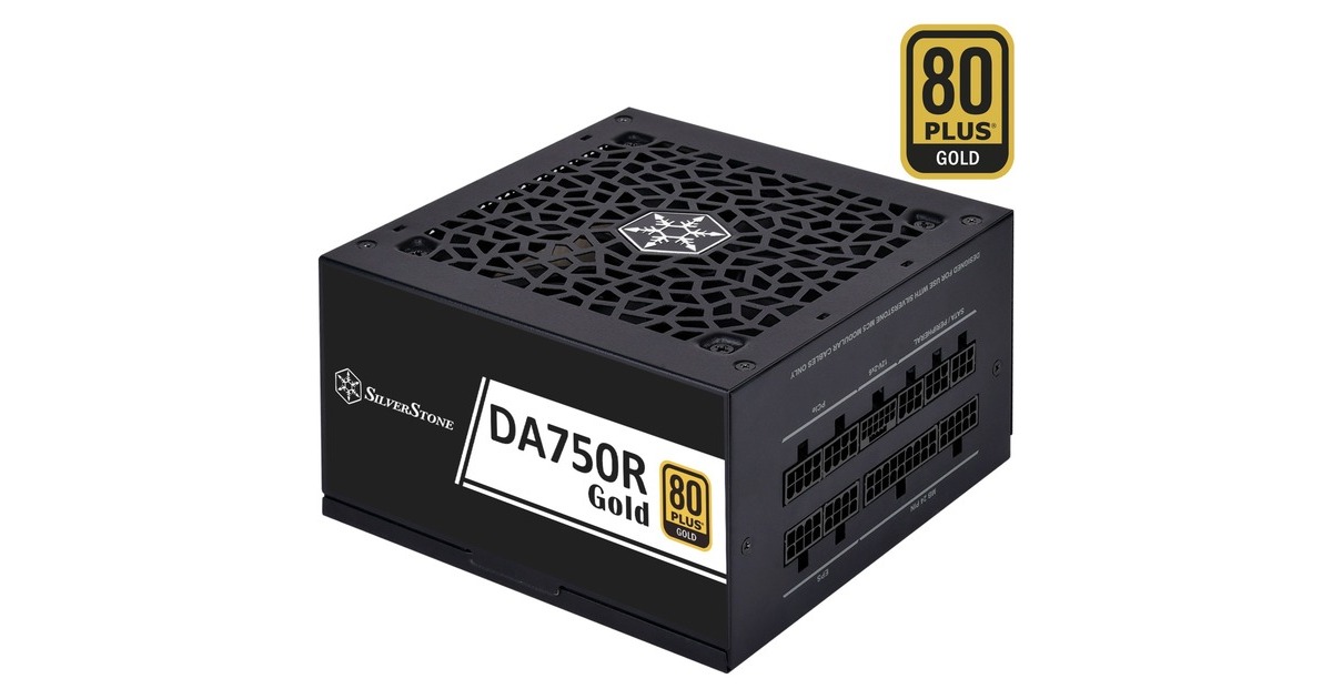 SilverStoneDA750R Gold modulaire 750 watt voeding   (Zwart, 4x PCIe, ATX3.0)