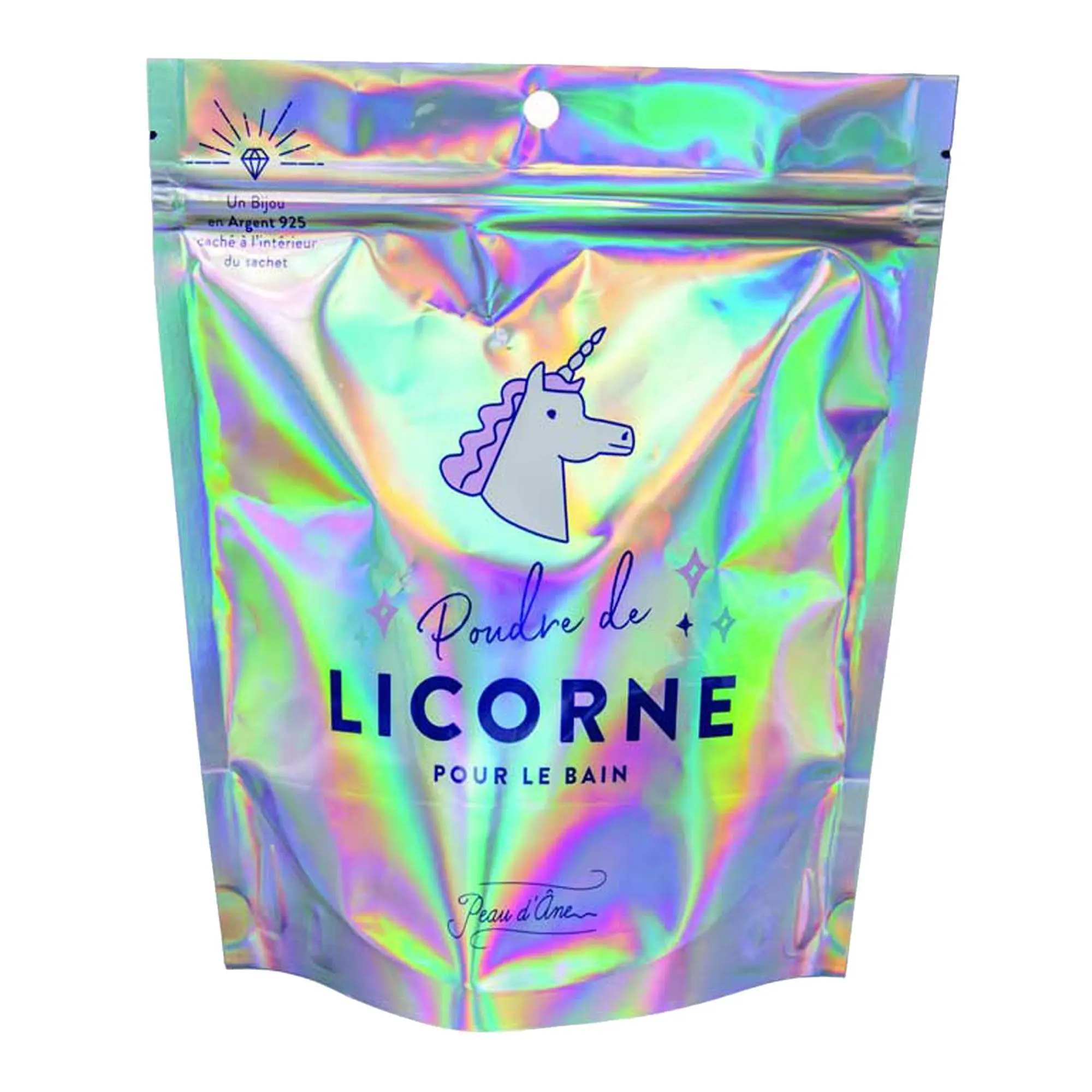 PEAU D'ANE - Pourdre de BainLicorne Bracelet en Argent - Sels, perles et cubes de bain