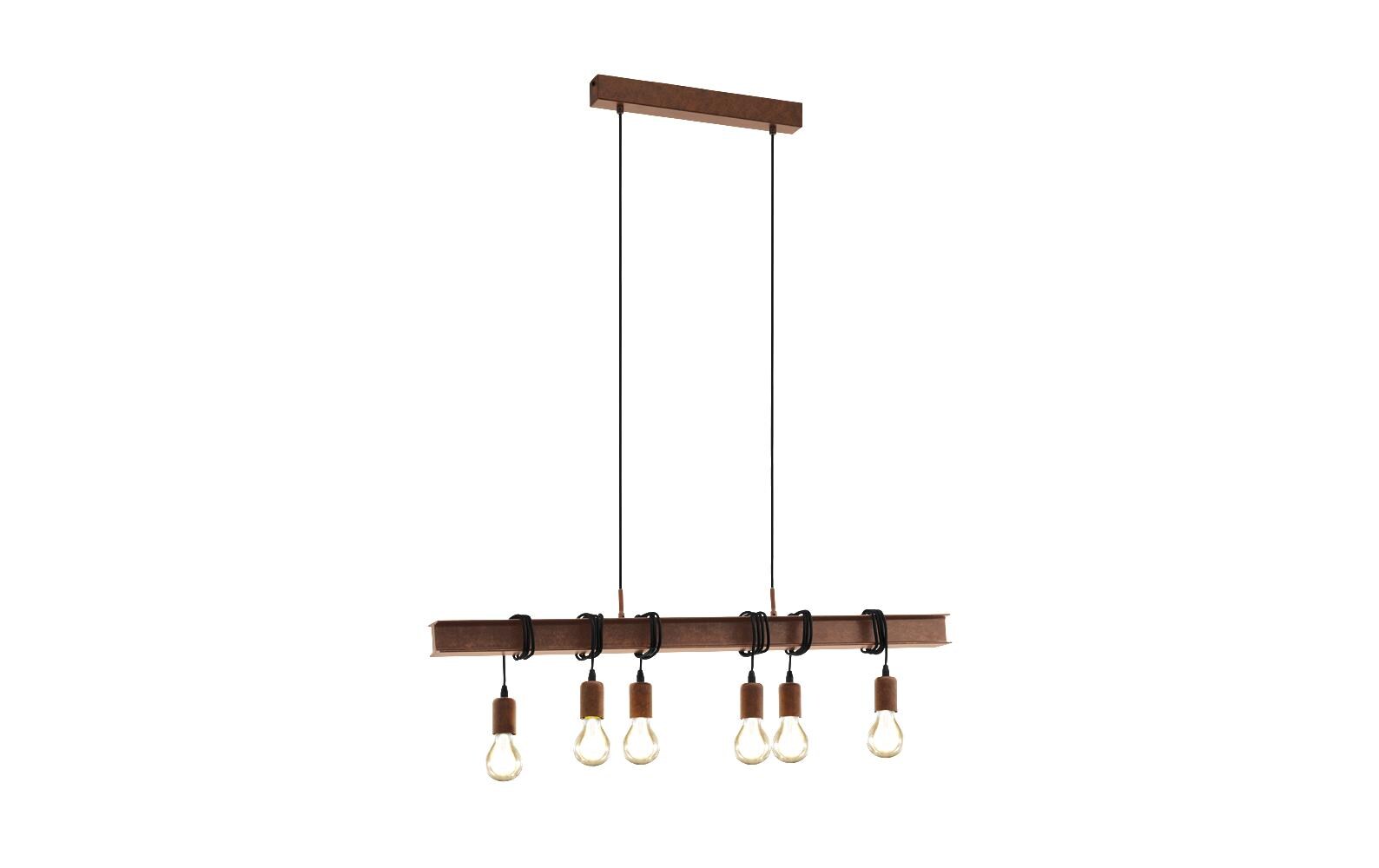 Pendelleuchte TOWNSHEND 4 6x E27 Antik-Braun<br>Pendelleuchte, Braun