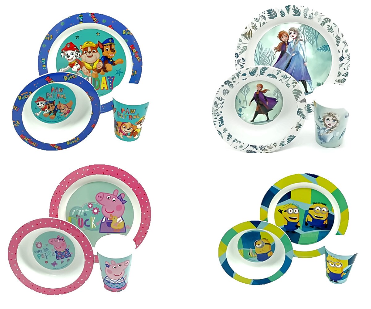Frozen Disney Die Eiskönigin Kindergeschirr 3er Set Elsa Anna