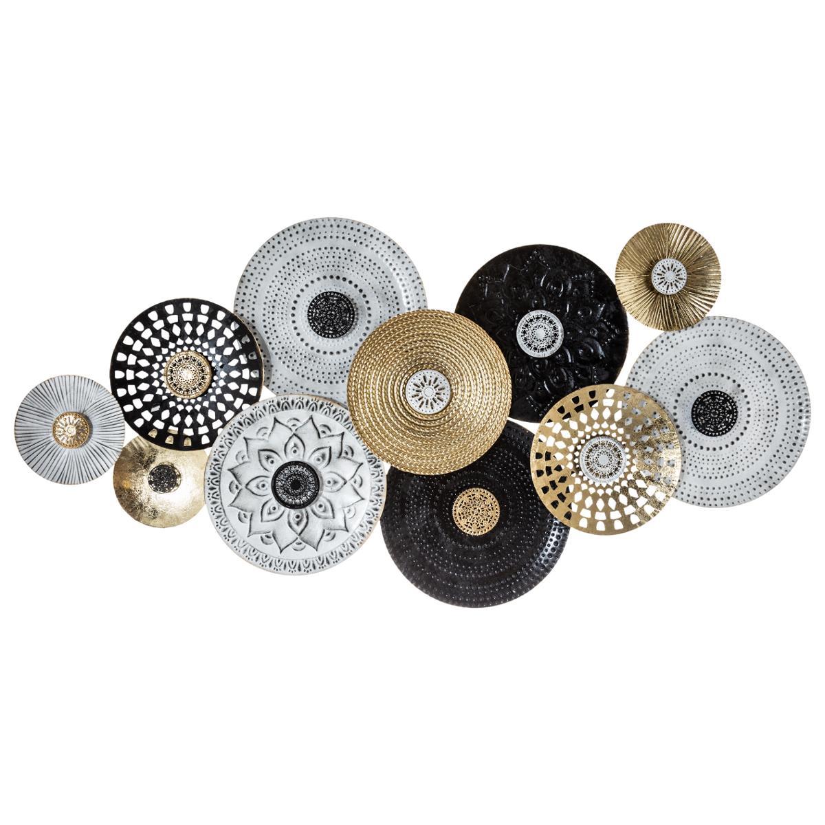 DECO MURALE METAL ROND 134X68CM