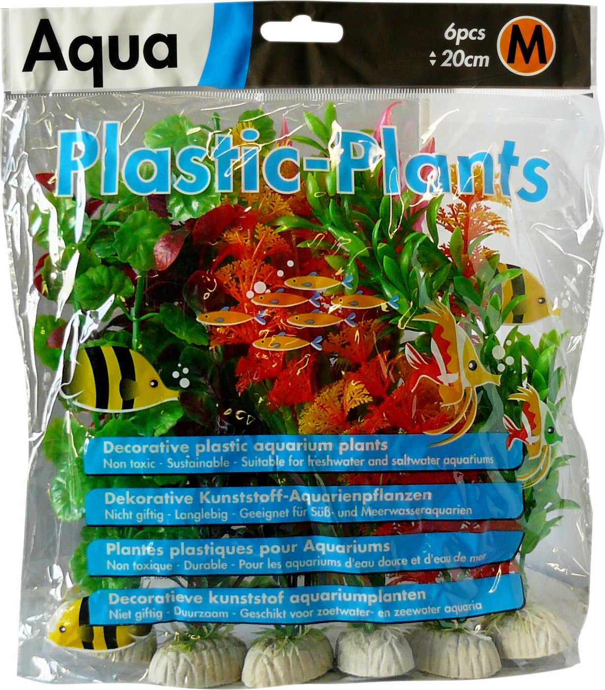 SuperFish aquarium kunstplant M multi 20 cm 6 stuks