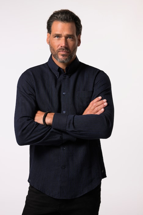 JP 1880 Streifenhemd, Langarm, Buttondown-Kragen, Modern Fit, bis 8 XL