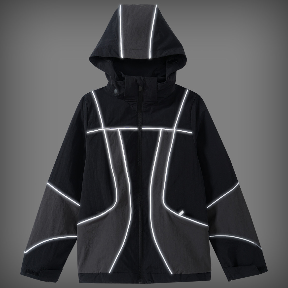 Beatwear Kinder Sport-Jacke mit abnehmbarer Kapuze schwarz