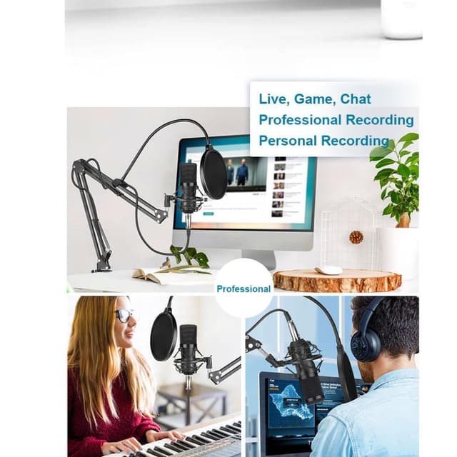Studio Live Streaming Broadcasting Optagelse Mikrofonstativ