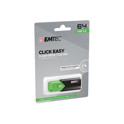 Emtec B110 Click Easy 3.2 - clé USB 3.2 - 64 Go - vert