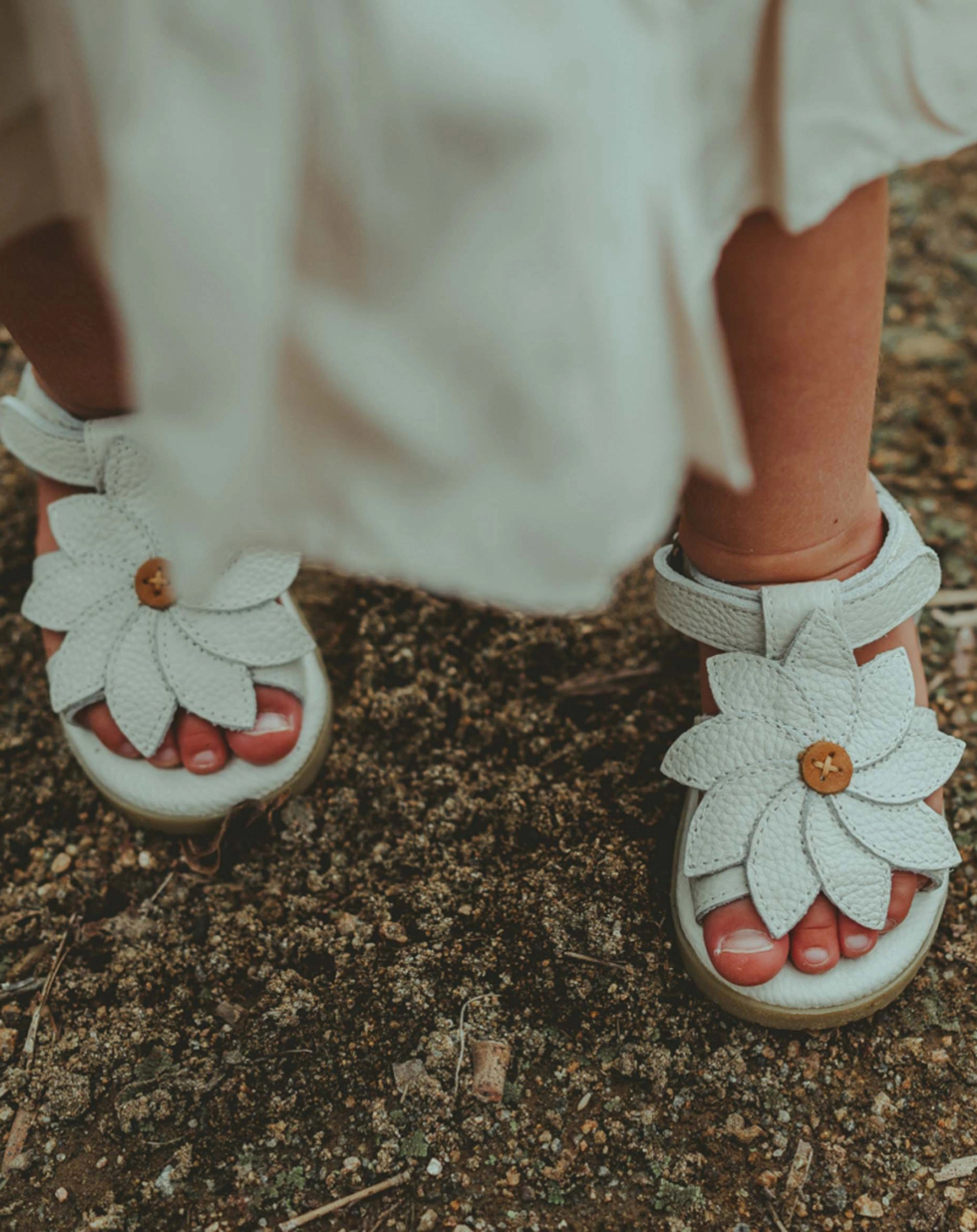 Klett-Sandalen ILES FIELDS - DAISY in off white