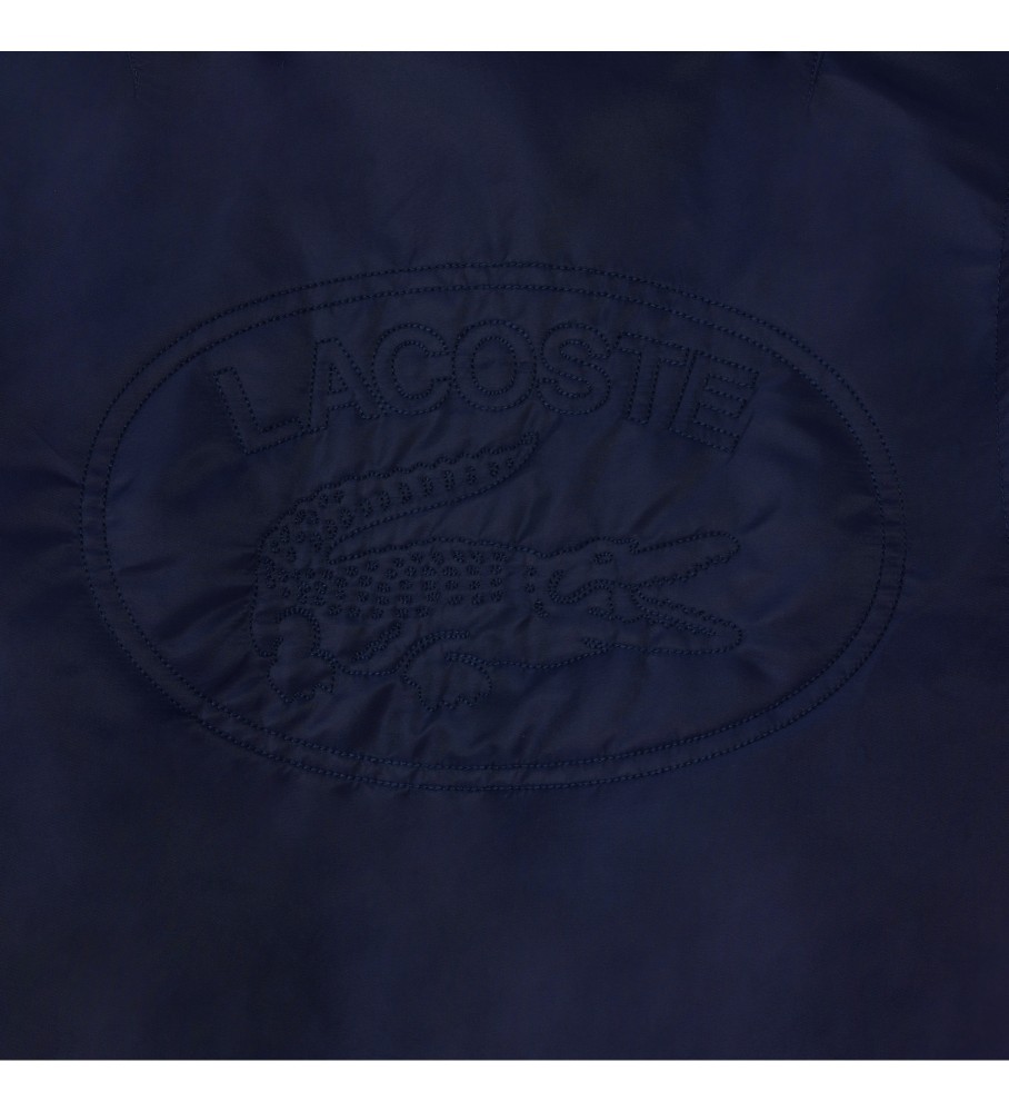 Jaqueta bomber oversized azul marinho da Lacoste