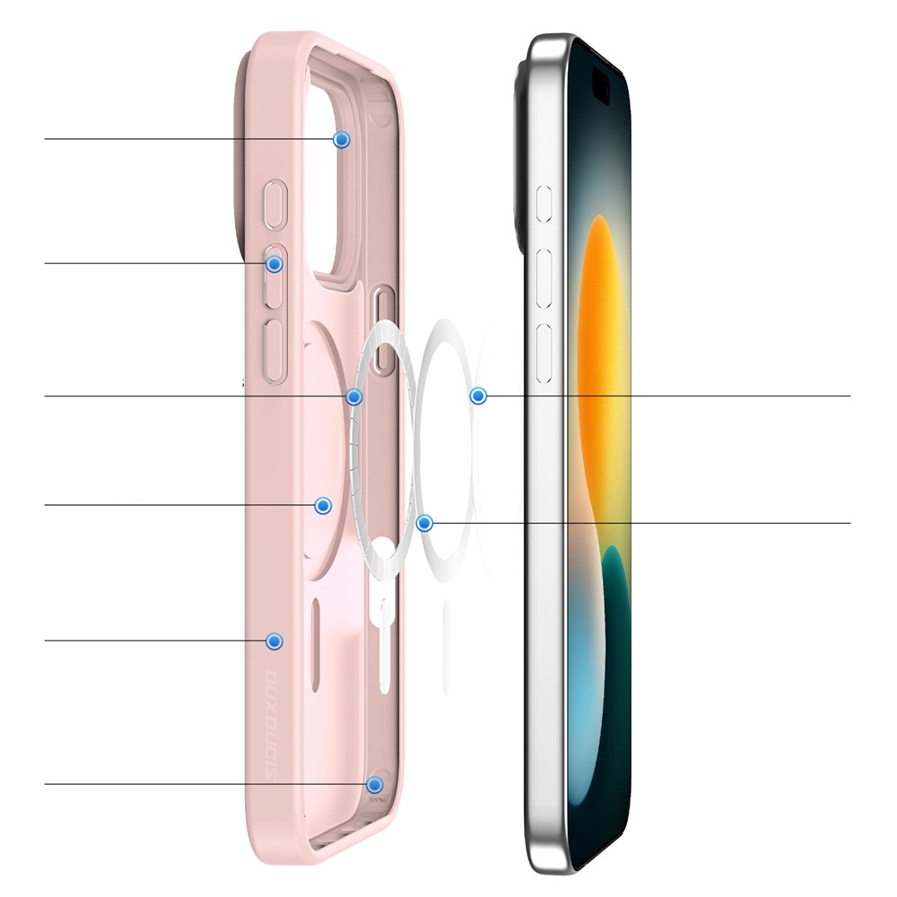 iPhone 17 Pro MagSafe Hybrid Hardcase Hülle mit TPU Bumper - Rosa