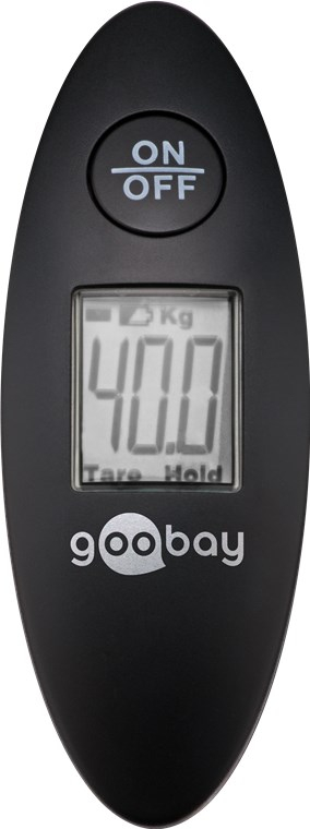 Digitale Reise Kofferwaage Gepäck Handwaage mit LCD-Anzeige bis 40kg Gewicht (71882) - Schwarz