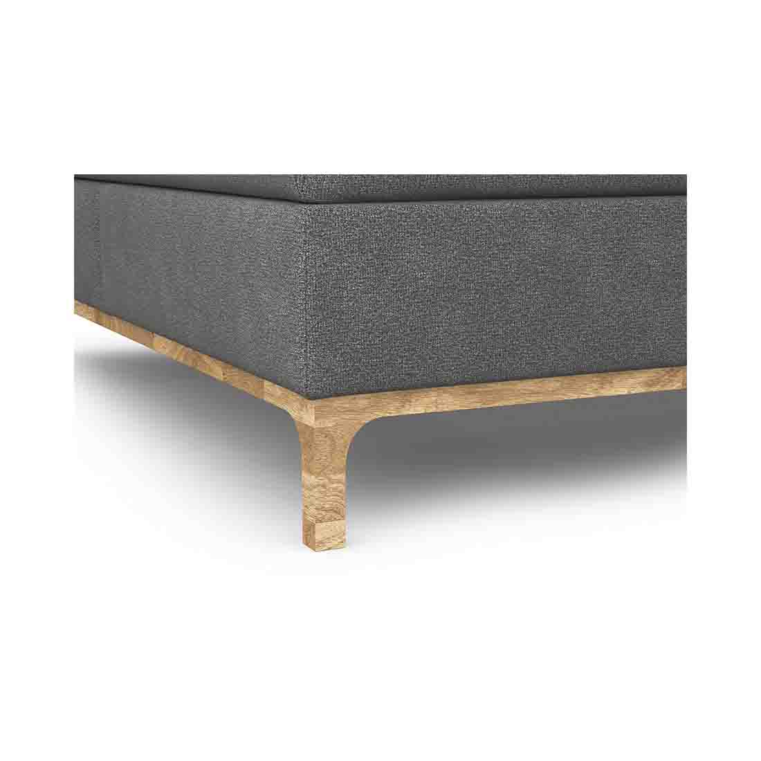 naturoo Boxspringbett Apollo 180x200cm grau inkl. Premium Topper