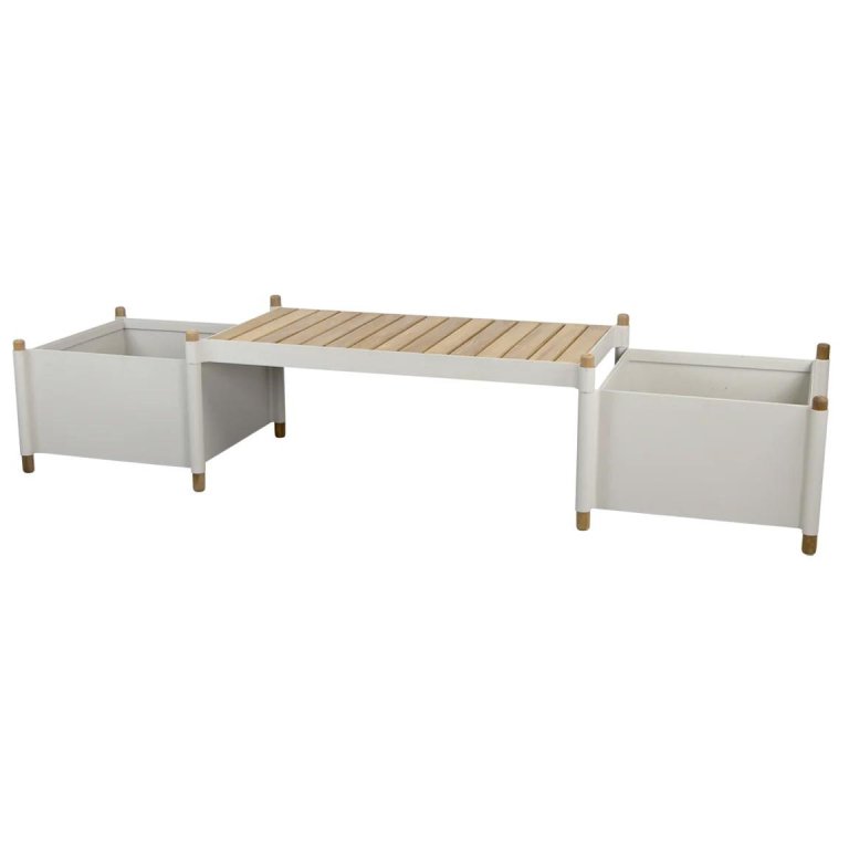 Cane-Line Sticks bank met 2 plantenbakken Sand
