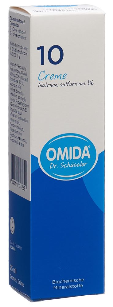 Omida Nr10 Natrium sulfuricum 6 D<br>75 ml, Tube, Creme