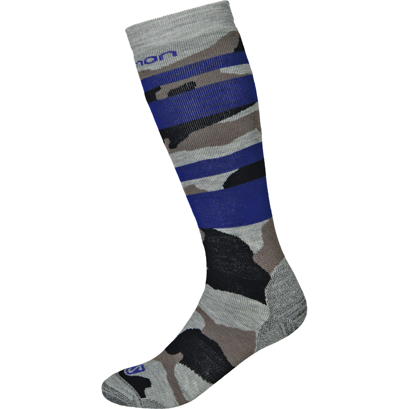 Salomon Unisex-Skisocken Camo, 2 Paar 45-47, schwarz
