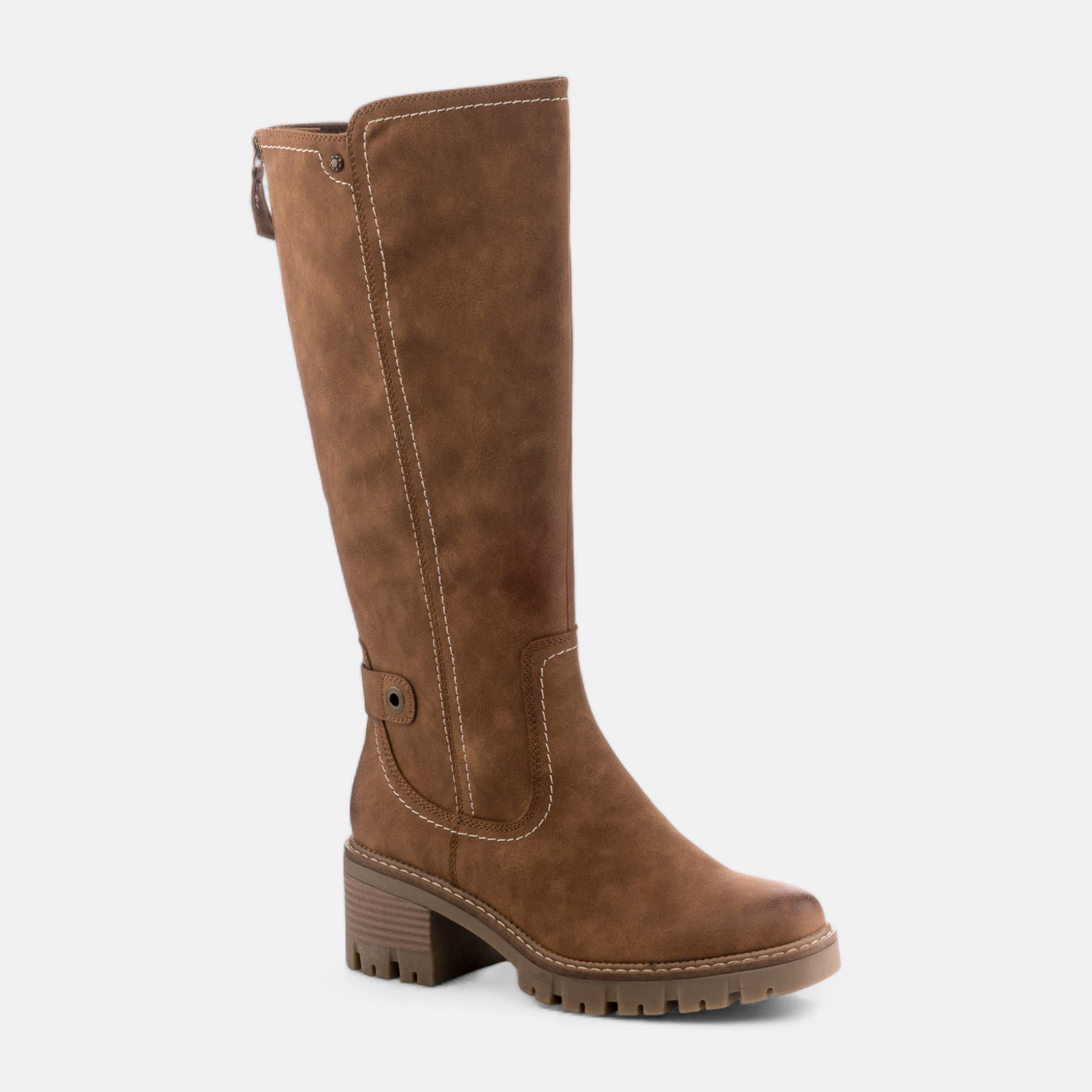 Bottes à talon Femme cognac