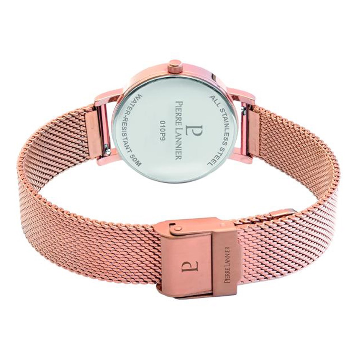 Coffret montre femme Pierre Lannier MULTIPLESCadran Doré rose Bracelet Acier milanais Doré-rose
