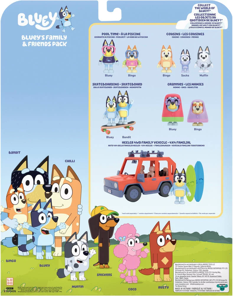 BLUEY - 8 FIGURINES