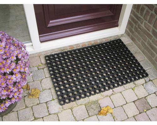 Zwarte rubberen honingraatmat 40x60 cm