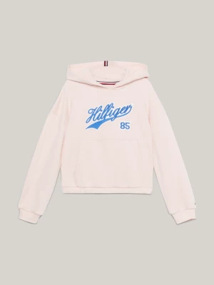 Moletom com capuz e modelagem relaxada com logo Varsity Script
