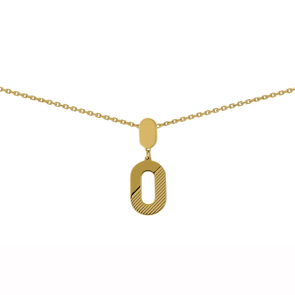 Collier Brillaxis géométrique striée