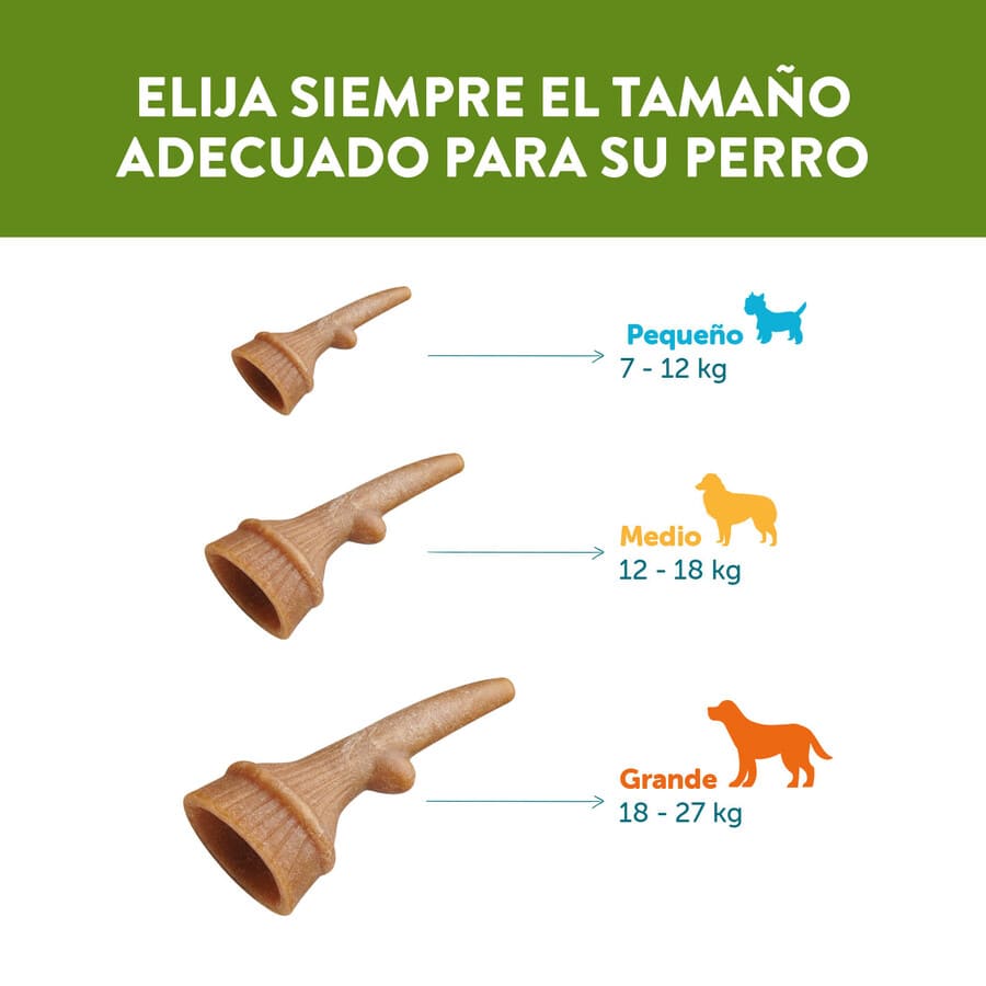 Petiscos Dentais Whimzees em Formato de Chifre para Cães de Porte Médio