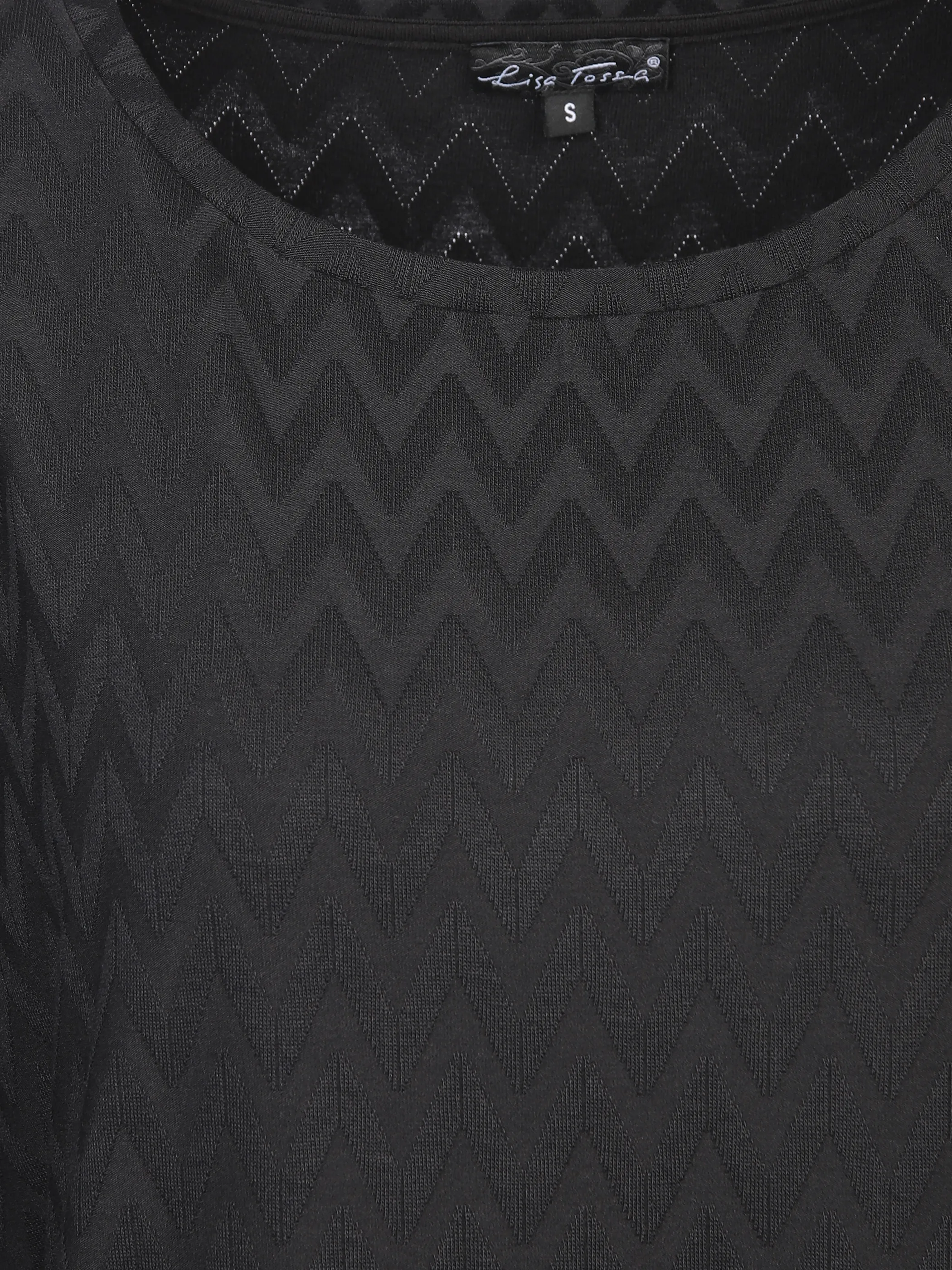 Damen Jacquard Shirt mit 3/4 Arm