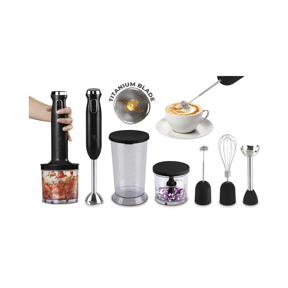 Berlinger Haus Stabmixer Set 6-teilig Black Silver Collection