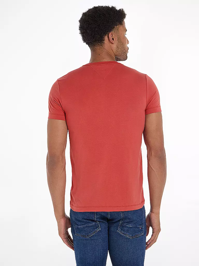 TOMMY HILFIGER T-Shirt Slim Fit rot