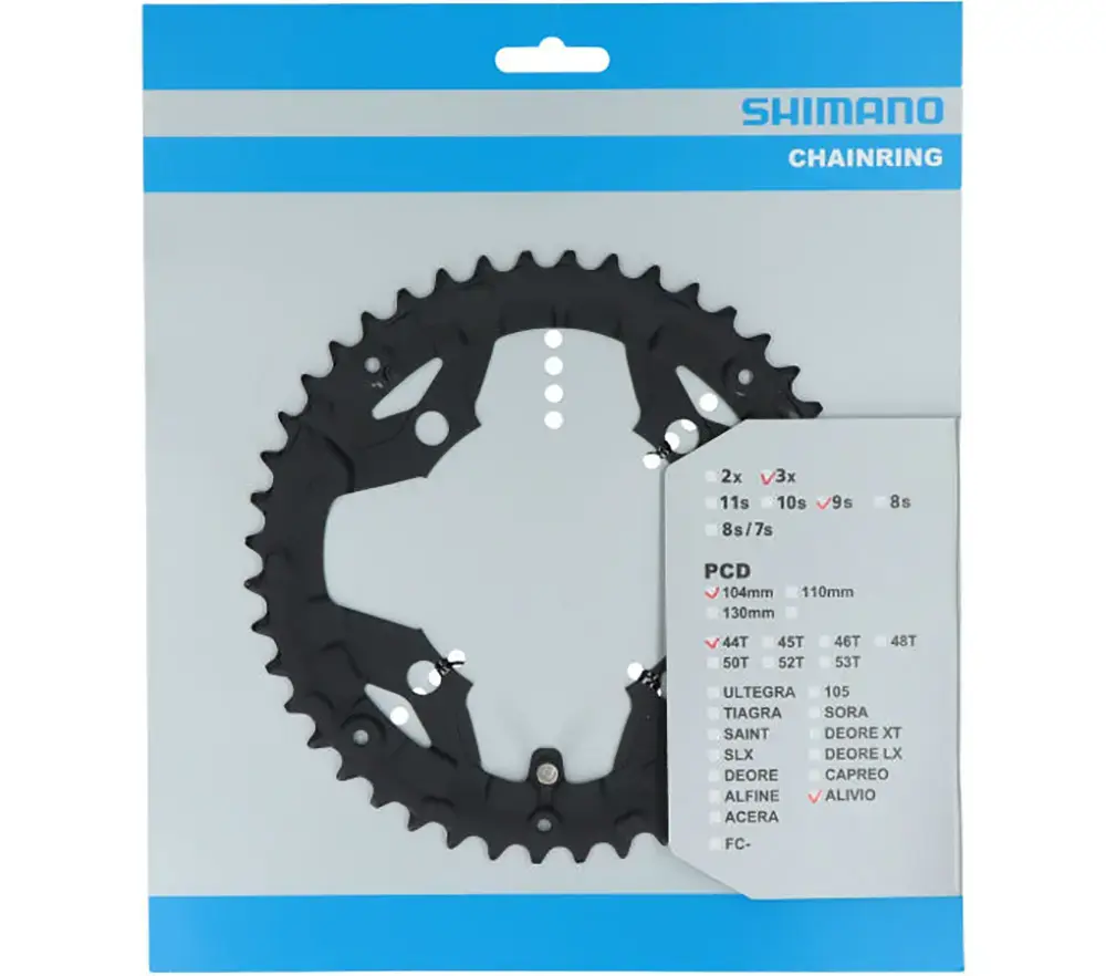 Shimano Alivio FC-T4010 Triple Kettingblad Zwart 9 Speed