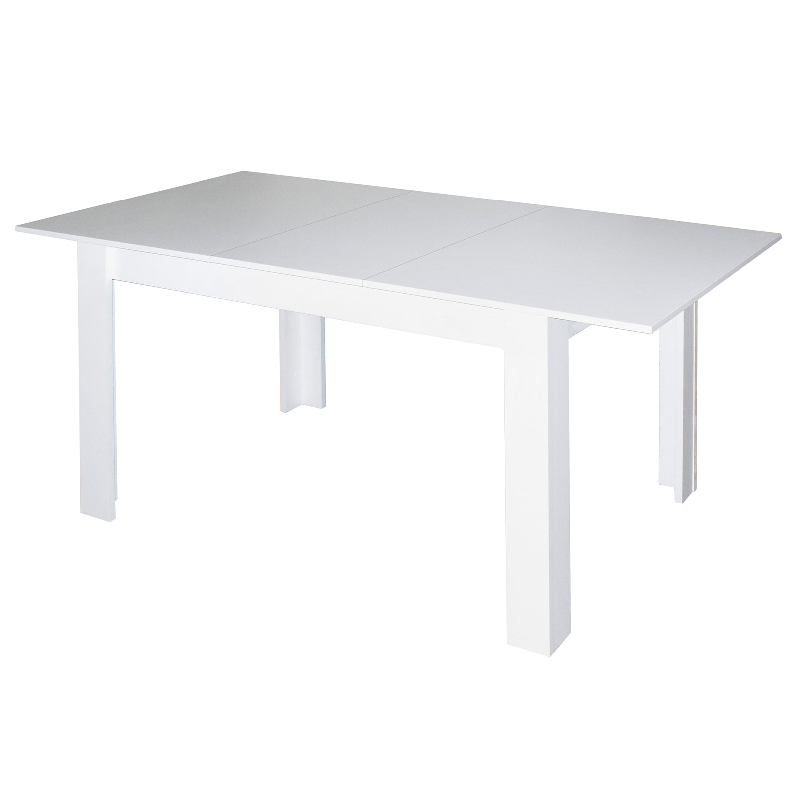 Esstisch - weiß matt - ausziehbar - 120 cm