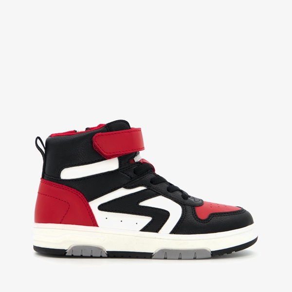 Blue Box hoge jongens sneakers zwart/rood