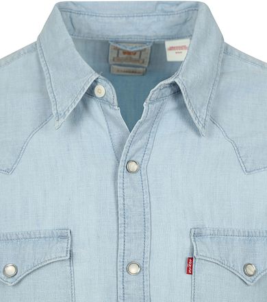 Levi's Barstow Western Overhemd Lichtblauw 85744-0066 kopen