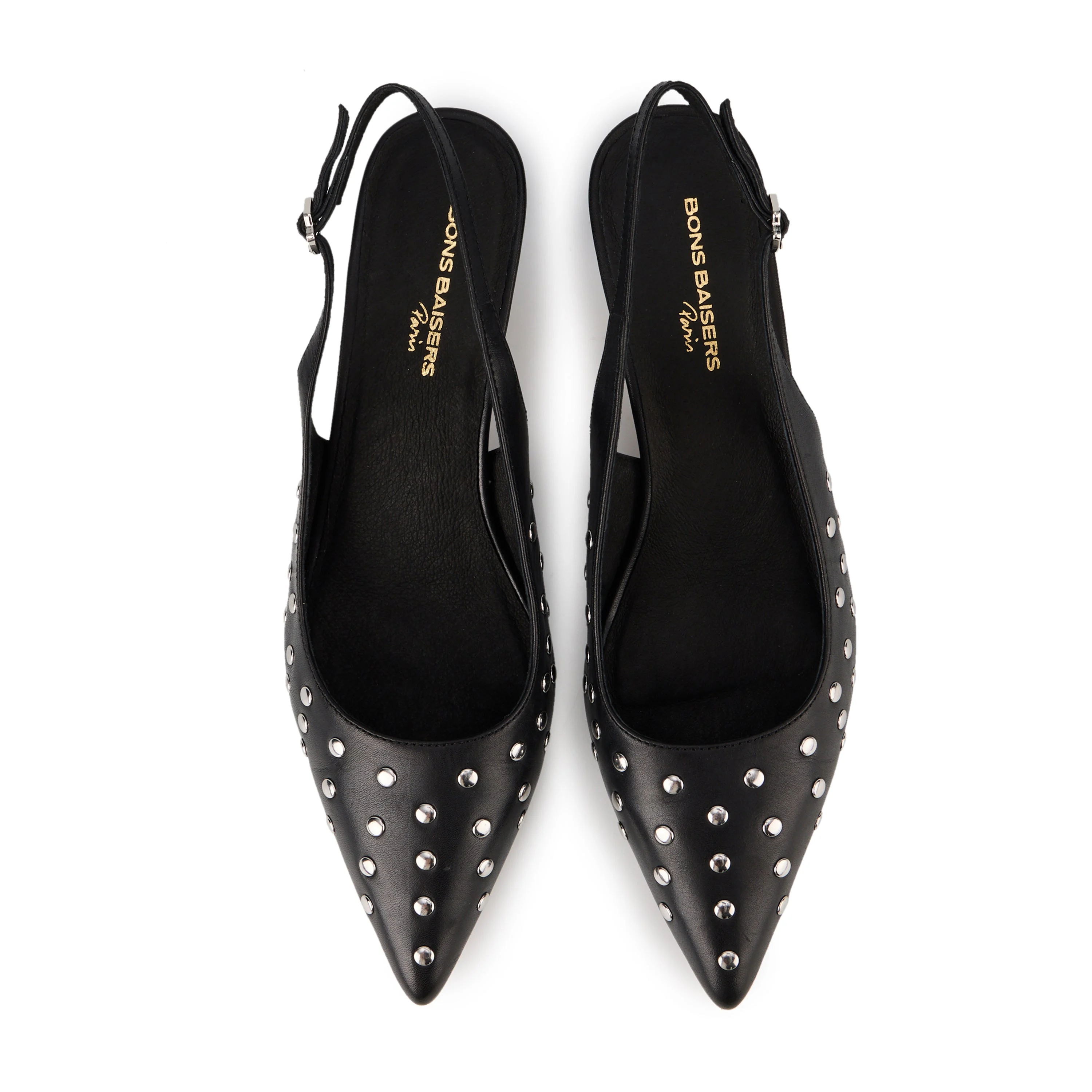 JANET CUIR LISSE STUDS - Escarpins en cuir | Noir