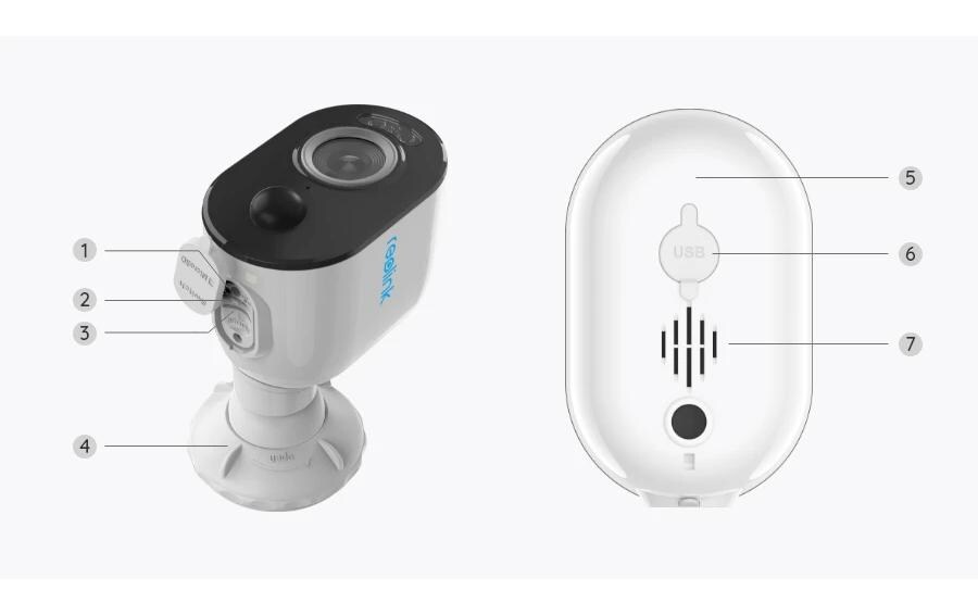 Netzwerkkamera Argus B330 2K+<br>Komplett kabellose, akkubetriebene & wetterfeste smarte Überwachungskamera mit Personen- & Fahrzeugerkennung, bewegungsaktiviertem Licht