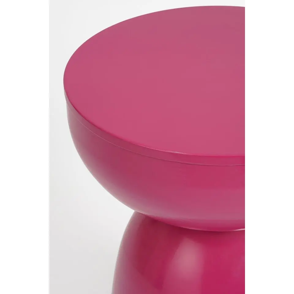 Mica Decorations Elliot Bijzettafel - H45 x Ø32 cm - IJzer - Fuchsia