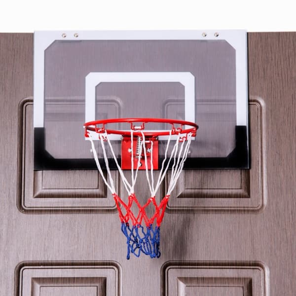 Basketballkurve basketballsett barneryggbrett med ring og nett 45 x 30 cm
