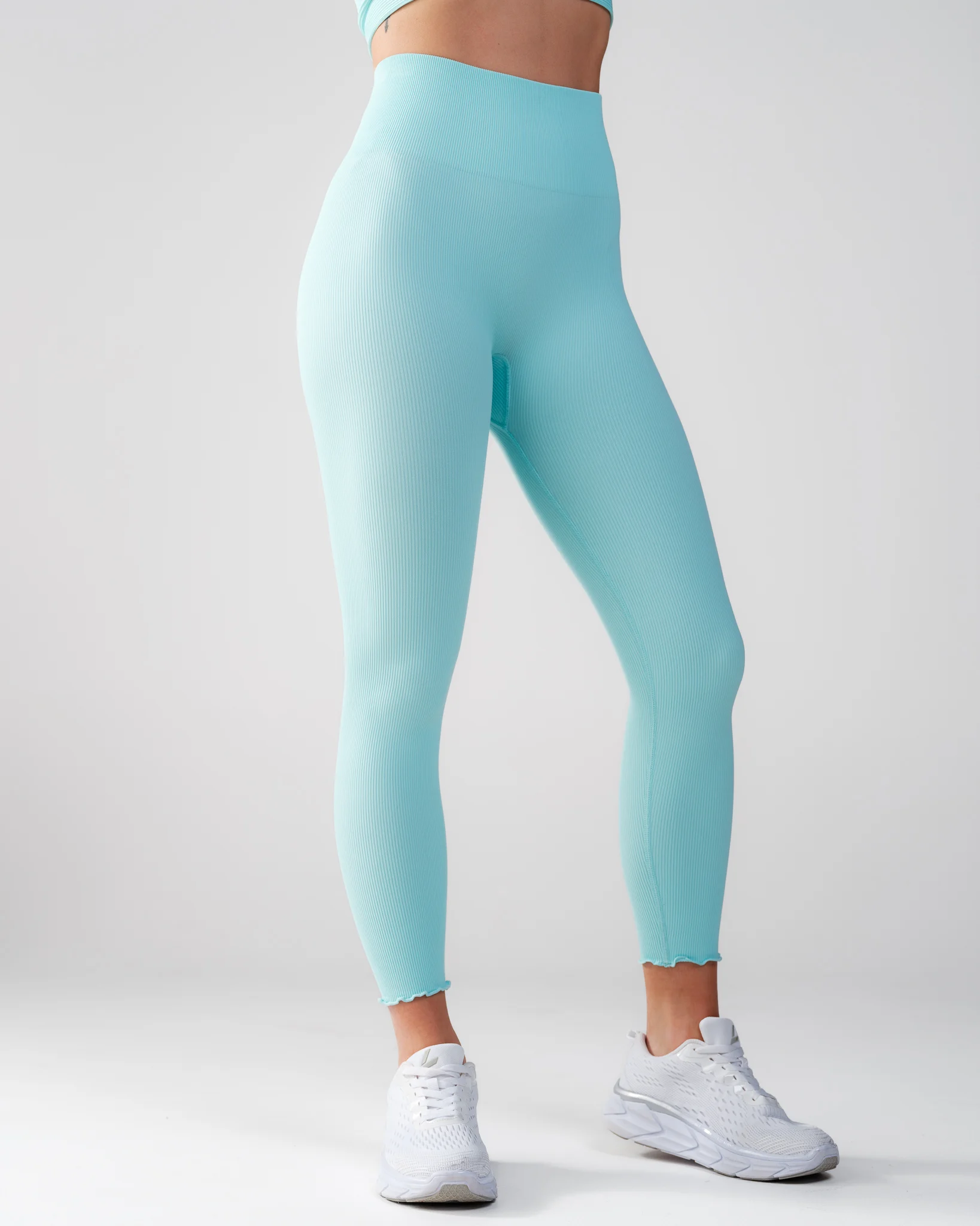 Bumpro Perfect Rib Frill Tights Turquiose