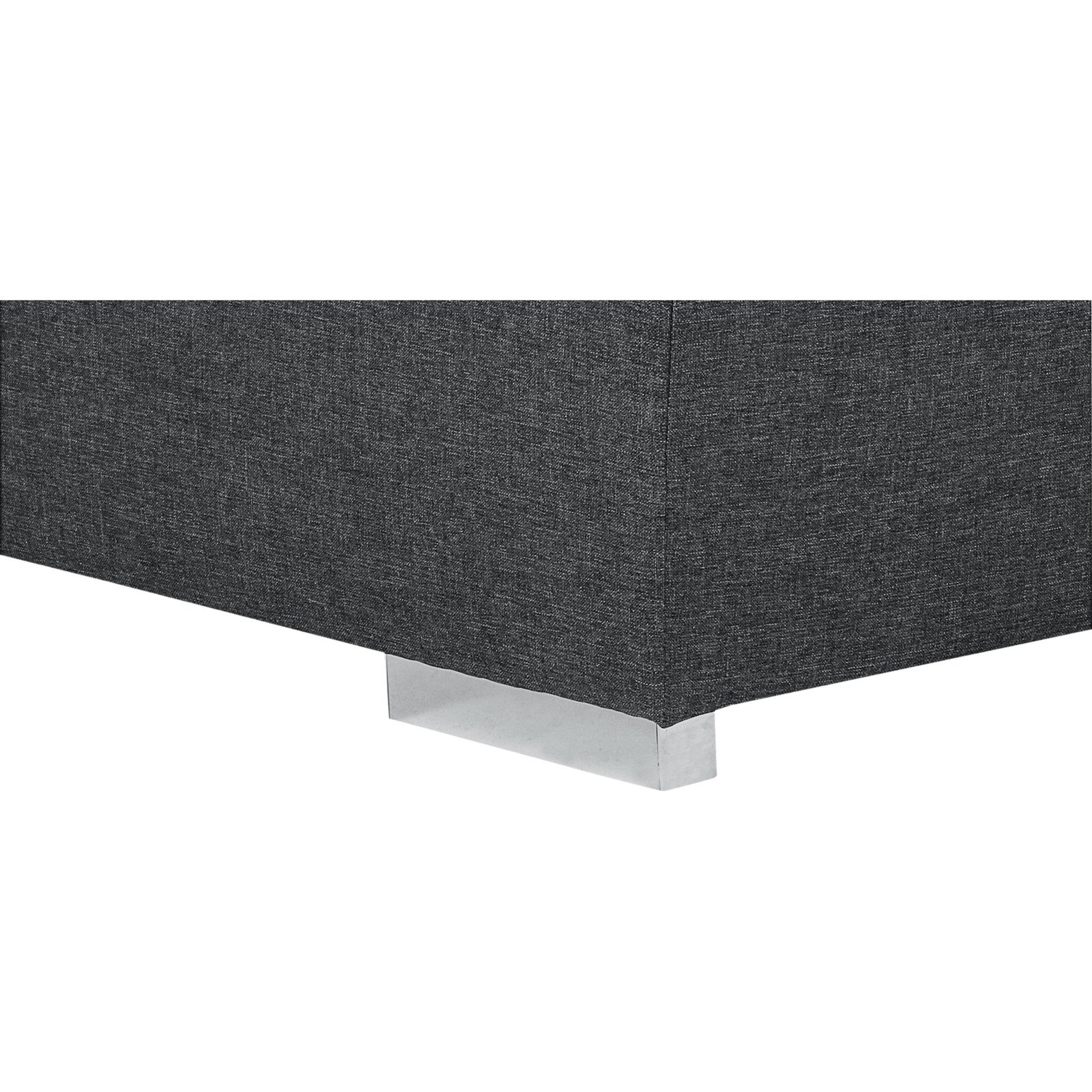 Boxspringbett Samba Stoff anthrazit 140 x 200 cm