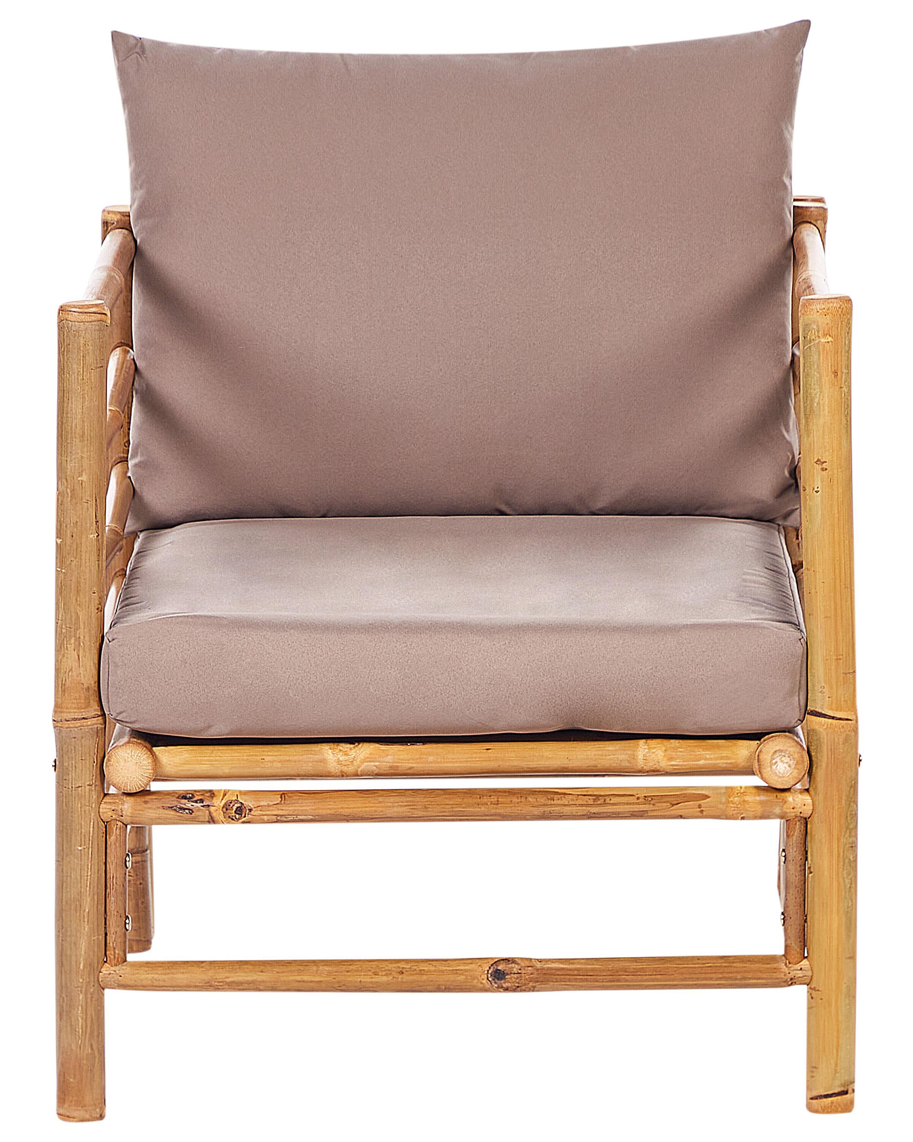 Tuinfauteuil CERRETO Bamboehout Taupe