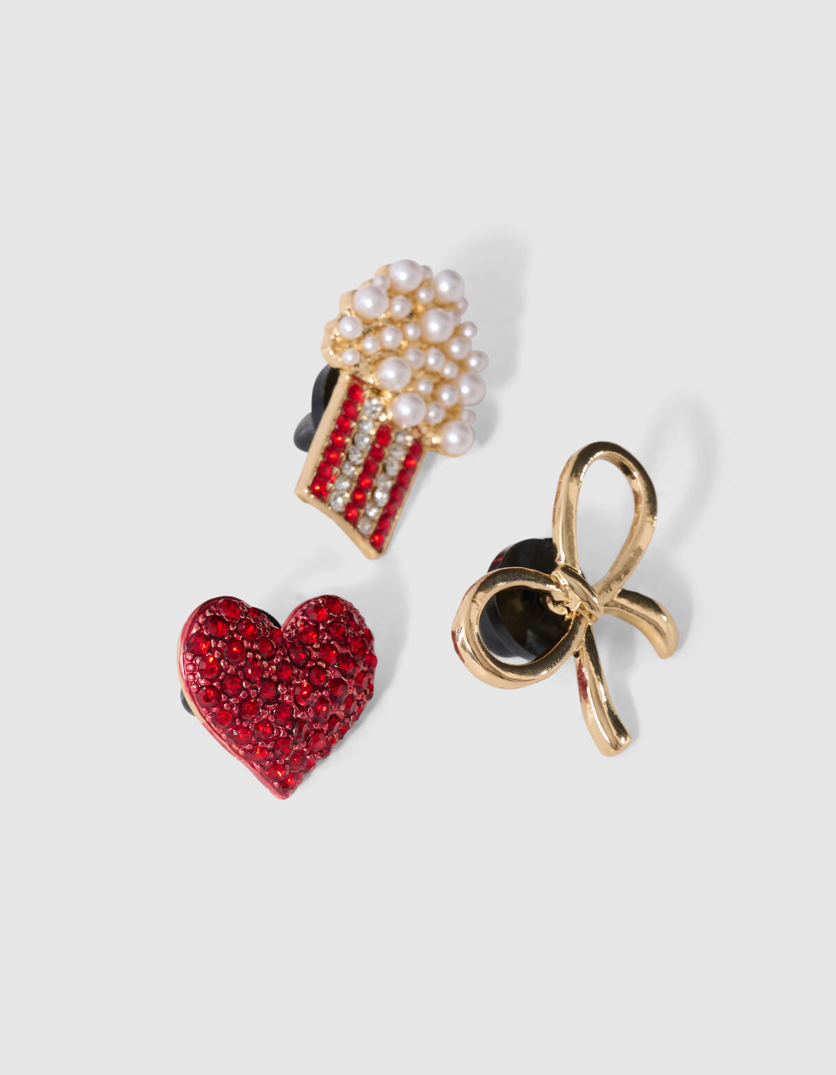 Popcorn Broche Set Rood