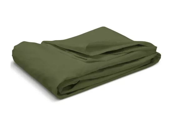 Drap housse uni 100% Percale de coton - Kaki - 140x190cm